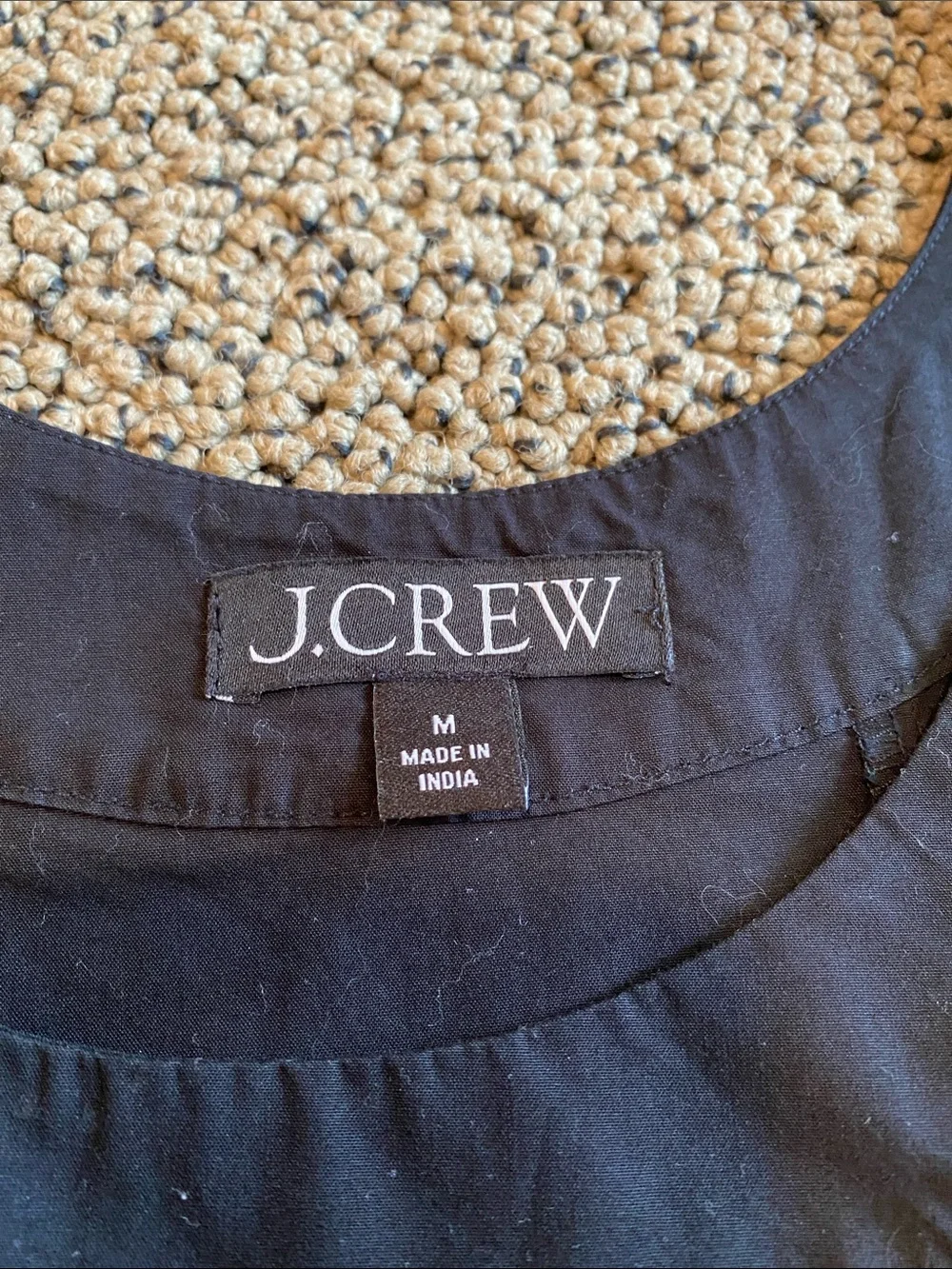 J. Crew Black Asymmetrical Sleeveless Scoop-Neck Dress